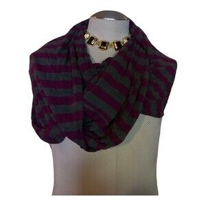 FRENZII by Jully Kang Purple Gray Infinity Scarf O/S Perfect to Style/Profile